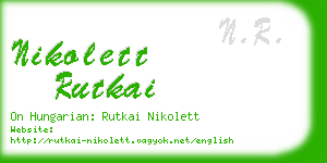 nikolett rutkai business card